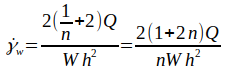 Equation for the shear rate at the wall for a wide slot